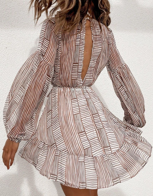 Load image into Gallery viewer, Cutout Back Surplice Long Sleeve Dress
