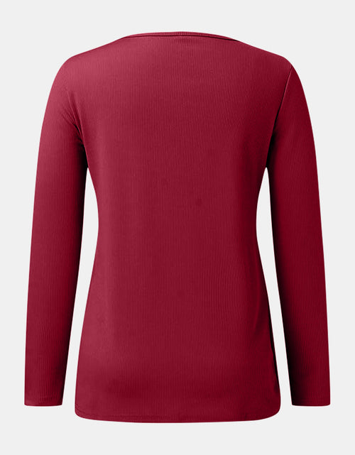 Load image into Gallery viewer, Full Size Scoop Neck Long Sleeve T-Shirt
