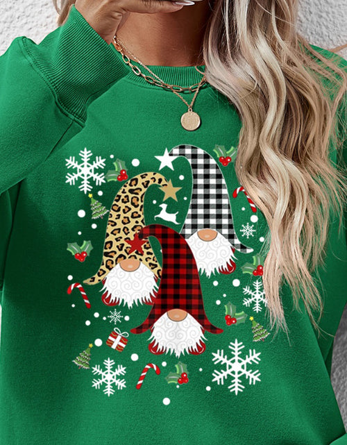 Load image into Gallery viewer, Faceless Gnomes Graphic Drop Shoulder Sweatshirt
