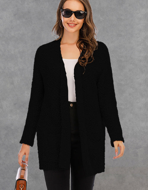 Load image into Gallery viewer, Angel Wings Pocketed Open Front Long Sleeve Cardigan
