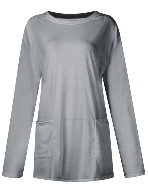 Load image into Gallery viewer, Full Size Pocketed Round Neck Long Sleeve T-Shirt
