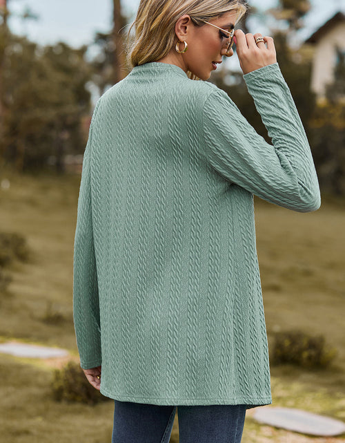 Load image into Gallery viewer, Textured Open Front Long Sleeve Cardigan
