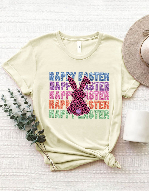 Load image into Gallery viewer, HAPPY EASTER Round Neck Short Sleeve T-Shirt
