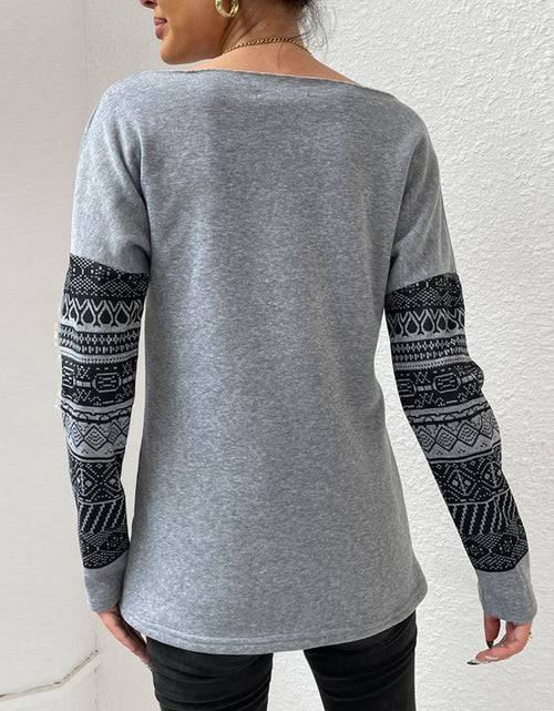 Load image into Gallery viewer, Shiny Printed Drop Shoulder Tunic Top
