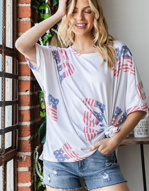 Load image into Gallery viewer, HOPELY Letter Graphic Round Neck T-Shirt
