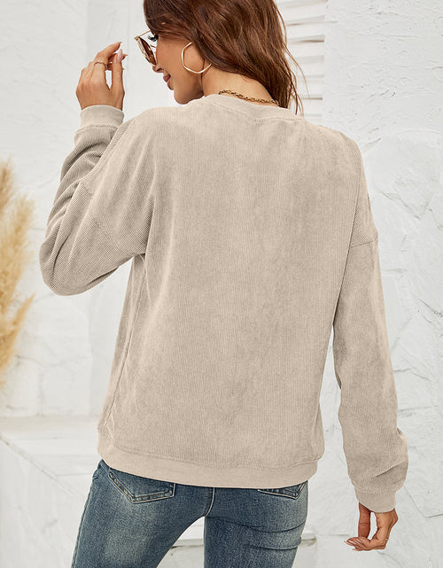 Load image into Gallery viewer, Round Neck Dropped Shoulder MAMA Graphic Sweatshirt
