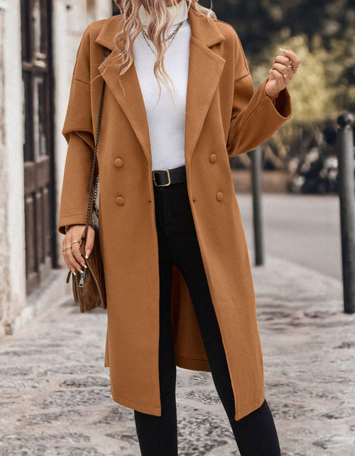 Load image into Gallery viewer, Perfee Dropped Shoulder Tie Waist Coat
