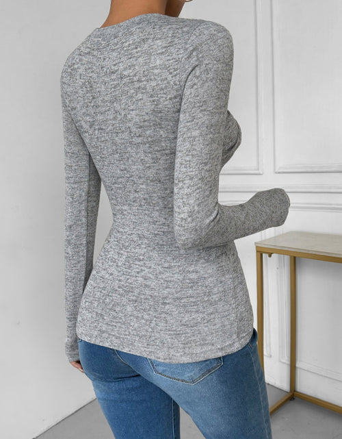 Load image into Gallery viewer, Perfee Twisted Round Neck Long Sleeve T-Shirt
