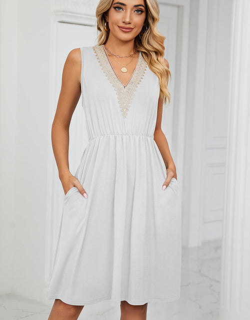 Load image into Gallery viewer, Pocketed V-Neck Wide Strap Dress
