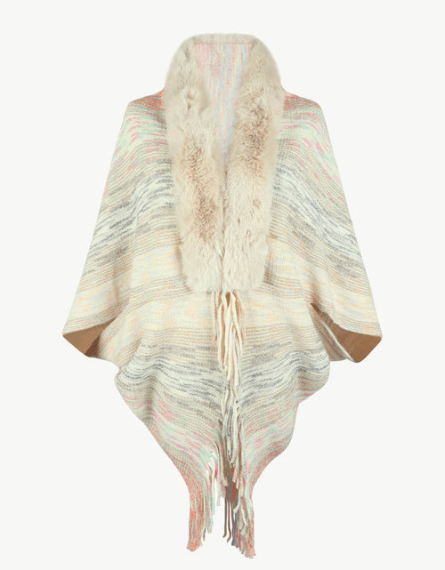Load image into Gallery viewer, Open Front Fringe Hem Poncho
