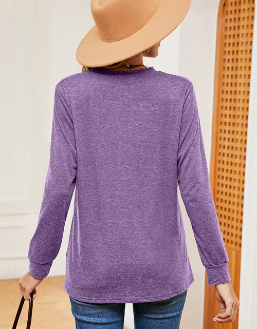 Load image into Gallery viewer, Notched Long Sleeve T-Shirt
