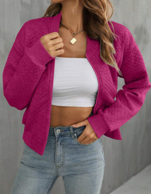 Load image into Gallery viewer, Zip Up Long Sleeve Jacket
