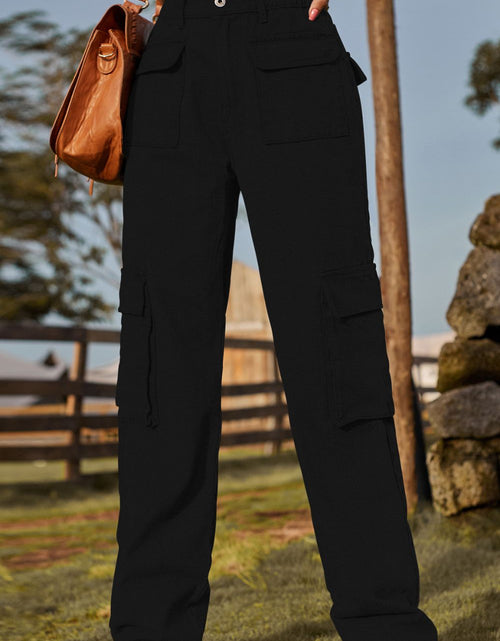 Load image into Gallery viewer, Loose Fit Long Jeans with Pockets
