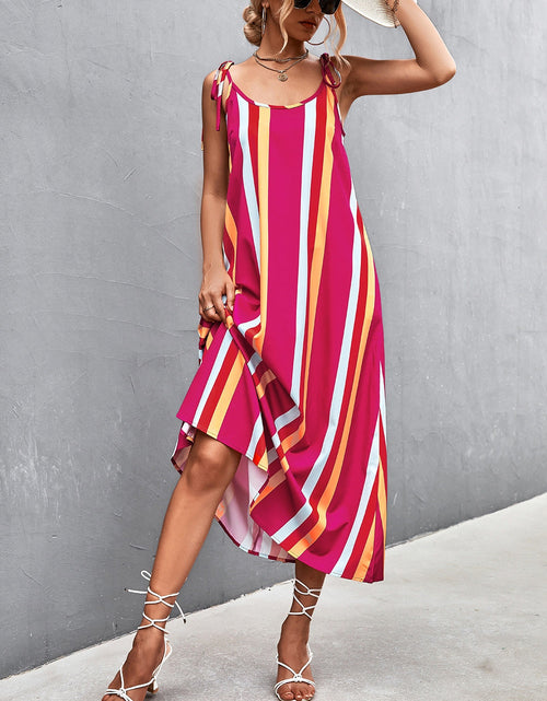 Load image into Gallery viewer, Striped Scoop Neck Cami Dress
