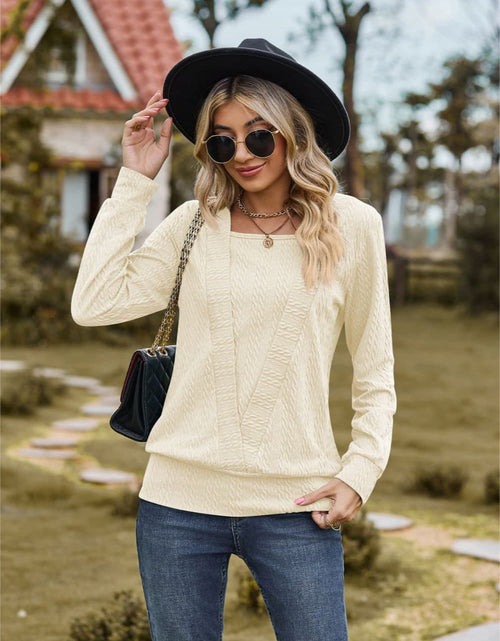 Load image into Gallery viewer, Square Neck Long Sleeve Blouse
