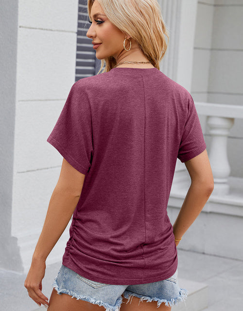 Load image into Gallery viewer, Round Neck Flutter Sleeve T-Shirt
