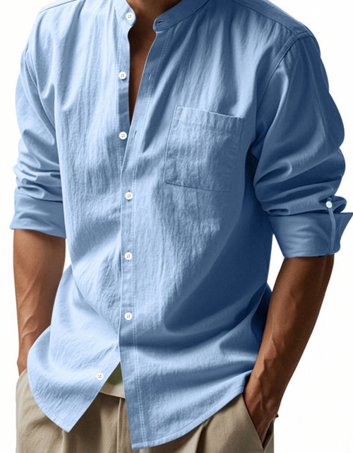 Load image into Gallery viewer, Men's Full Size Button Down Long Sleeve Shirt Plus Size
