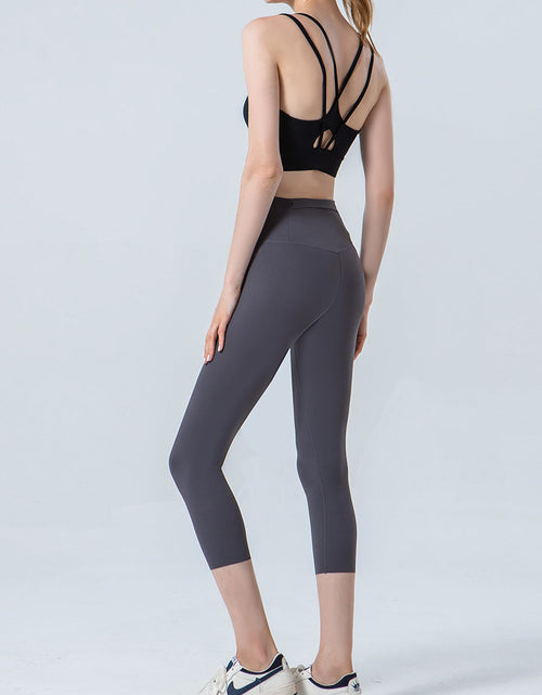 Load image into Gallery viewer, Wide Waistband Cropped Sports Leggings
