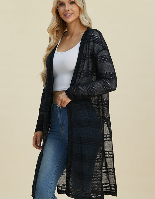 Load image into Gallery viewer, Double Take Full Size Open Front Longline Cardigan

