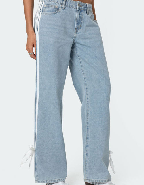 Load image into Gallery viewer, Side Striped Loose Fit Jeans
