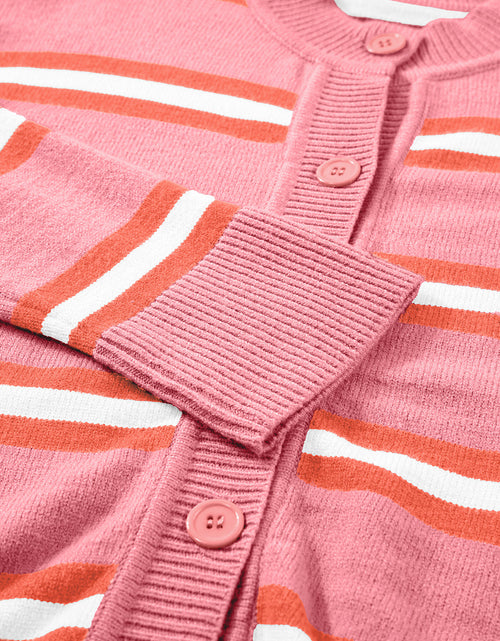 Load image into Gallery viewer, Striped Button Down Long Sleeve Cardigan
