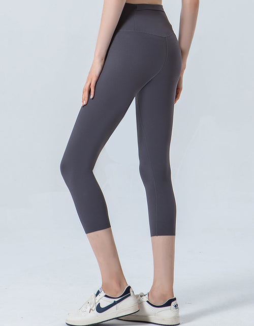 Load image into Gallery viewer, Wide Waistband Cropped Sports Leggings
