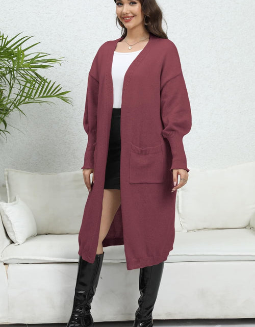 Load image into Gallery viewer, Open Front Dropped Shoulder Cardigan
