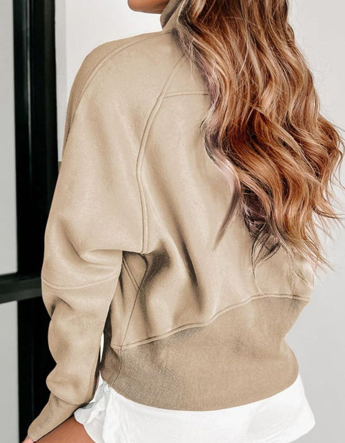 Load image into Gallery viewer, Half Zip Long Sleeve Sweatshirt

