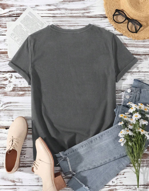 Load image into Gallery viewer, Lucky Clover Round Neck Short Sleeve T-Shirt
