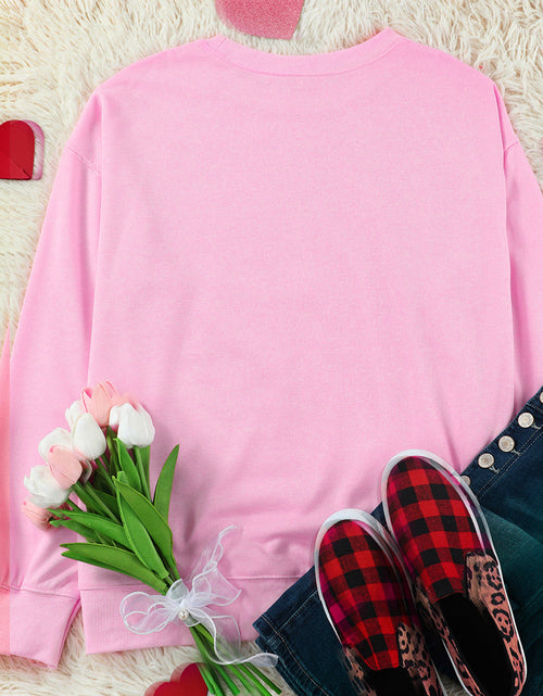 Load image into Gallery viewer, Contrast Heart Long Sleeve Sweatshirt
