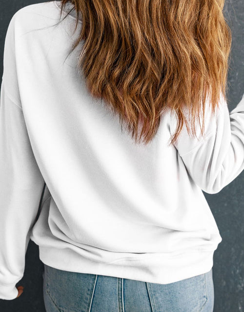 Load image into Gallery viewer, Graphic Round Neck Long Sleeve Sweatshirt
