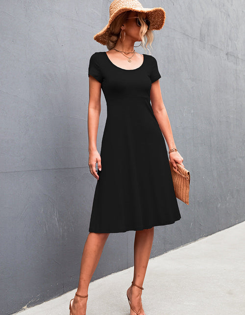 Load image into Gallery viewer, Scoop Neck Short Sleeve Dress
