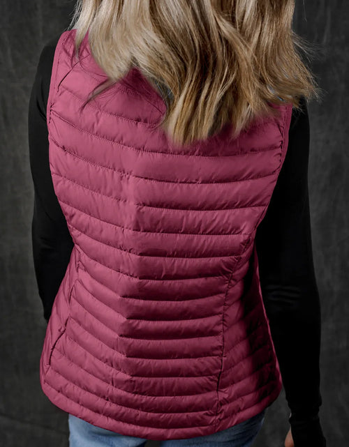 Load image into Gallery viewer, Pocketed Zip Up Vest Coat
