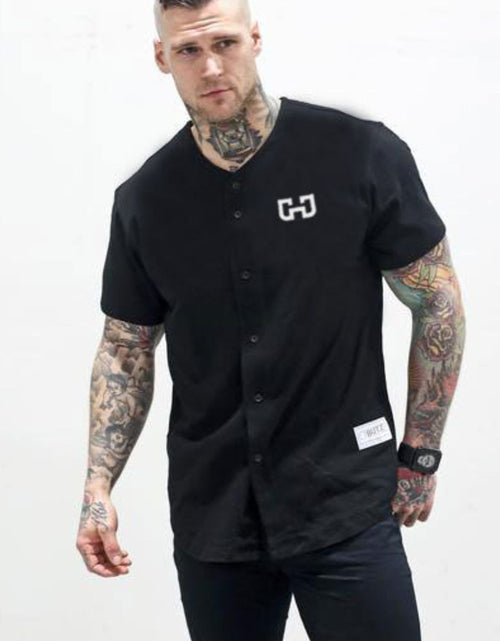Load image into Gallery viewer, Men's Plus Size Button Down Short Sleeve Top
