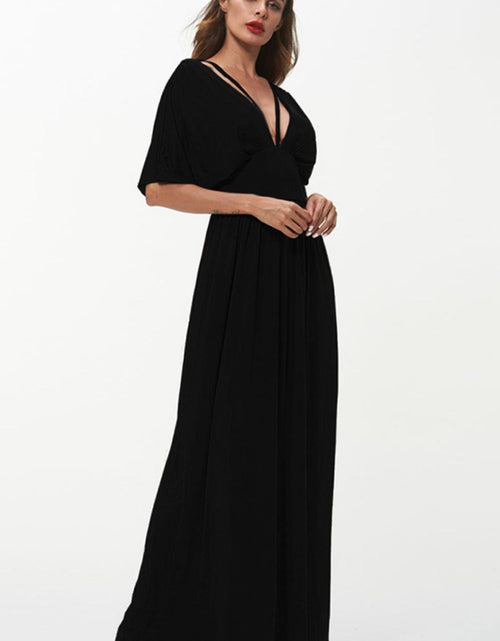 Load image into Gallery viewer, Shiny Strappy Neck Maxi Dress
