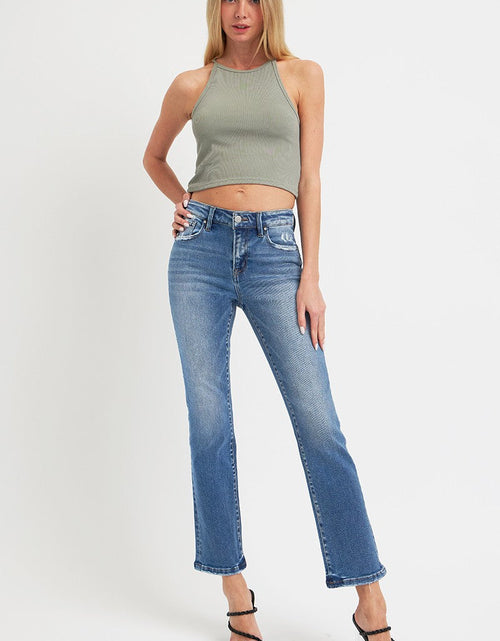 Load image into Gallery viewer, RISEN Full Size Mid Rise Ankle Straight Jeans with Pockets
