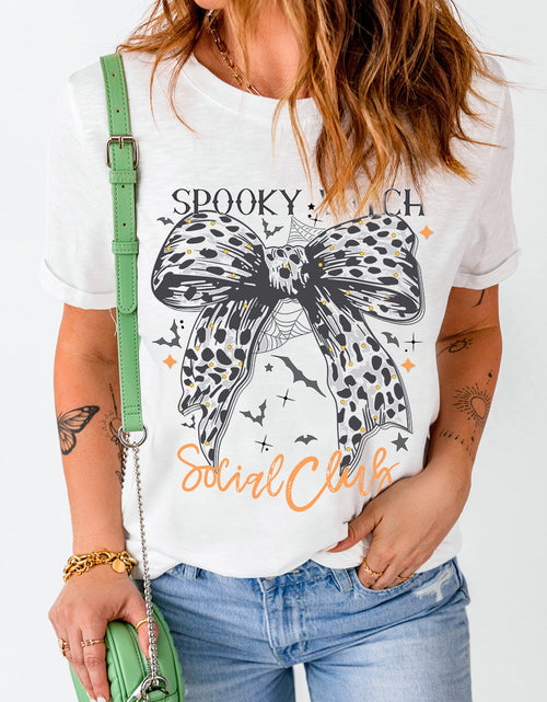 Load image into Gallery viewer, Graphic Round Neck Short Sleeve T-Shirt
