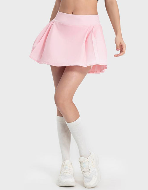 Load image into Gallery viewer, Millennia Pleated Detail Mid-Rise Waist Active Skirt
