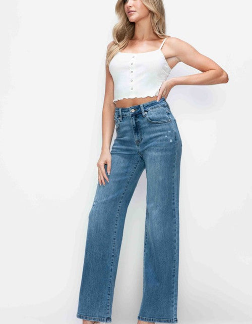 Load image into Gallery viewer, bytos Full Size High Rise Wide Leg Jeans with Pockets
