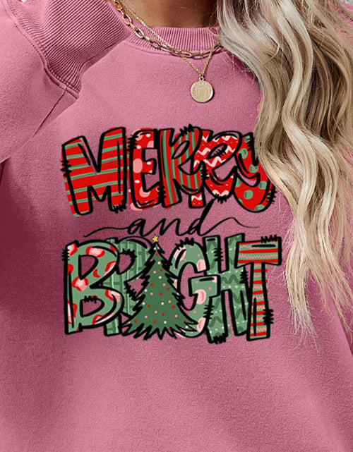 Load image into Gallery viewer, MERRY AND BRIGHT Long Sleeve Sweatshirt
