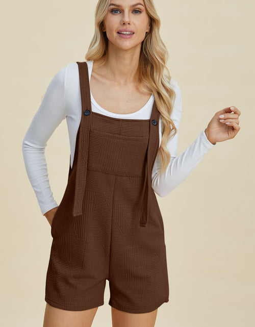 Load image into Gallery viewer, Double Take Full Size Texture Sleeveless Romper
