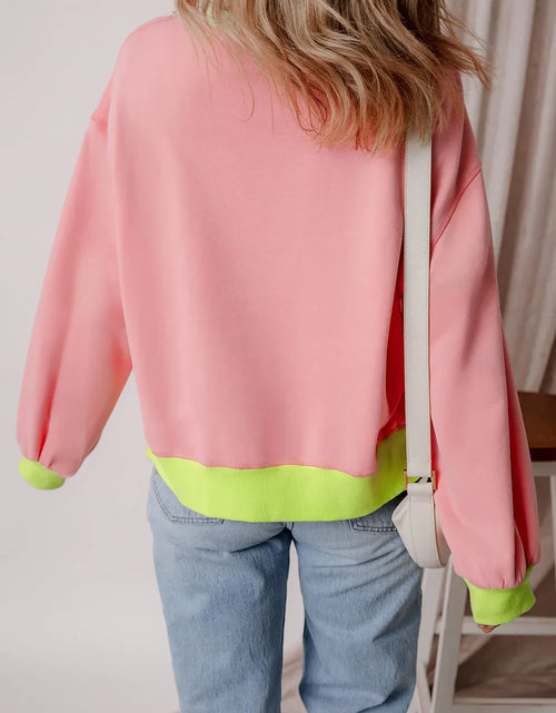 Load image into Gallery viewer, Letter Graphic Round Neck Long Sleeve Sweatshirt
