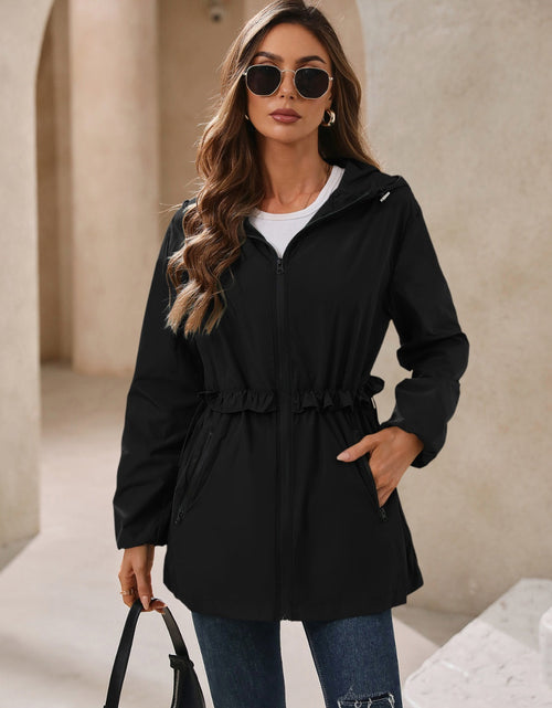 Load image into Gallery viewer, Ivy Lane Outdoor Waterproof Long Sleeve Hooded Windbreaker
