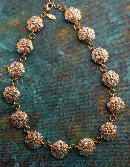 Load image into Gallery viewer, Vintage Oscar De La Renta Beautiful Two Tone 16-19 Inch Necklace #OSN-554 by PVD Vintage Jewelry
