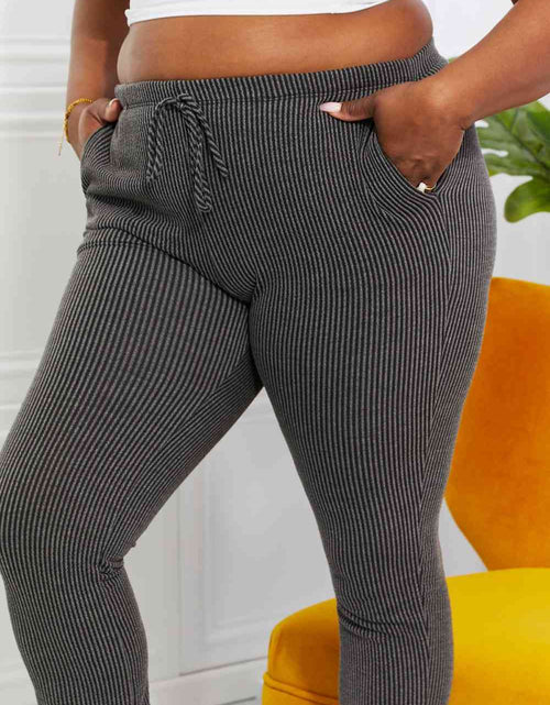 Load image into Gallery viewer, Blumin Apparel Full Size Easy Living Ribbed Joggers
