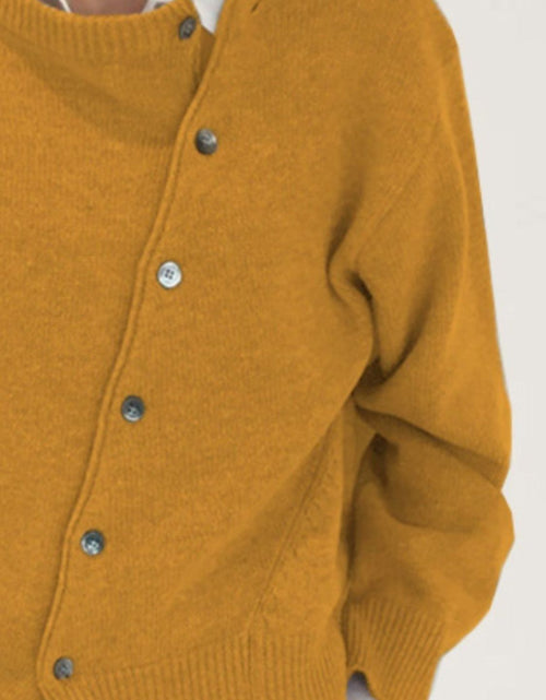 Load image into Gallery viewer, Dropped Shoulder Buttoned Cardigan
