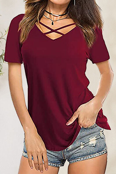 Load image into Gallery viewer, Crisscross Short Sleeve T-Shirt
