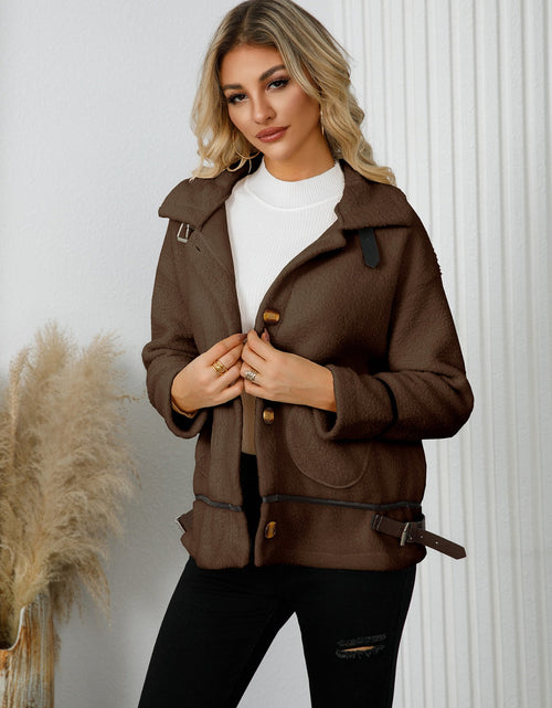 Load image into Gallery viewer, Pocketed Button Down Collared Neck Jacket
