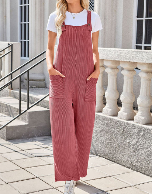 Load image into Gallery viewer, Lovelet Square Neck Wide Strap Overalls with Pockets
