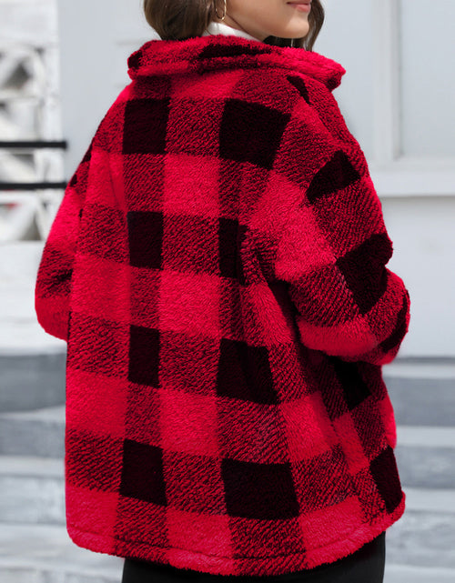 Load image into Gallery viewer, Button Up Drop Shoulder Fuzzy Jacket
